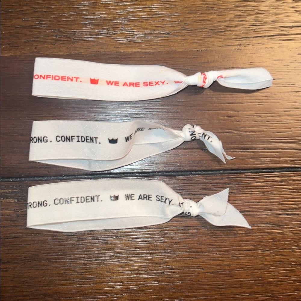 SHEFIT White Elastic Ribbon Hair Ties